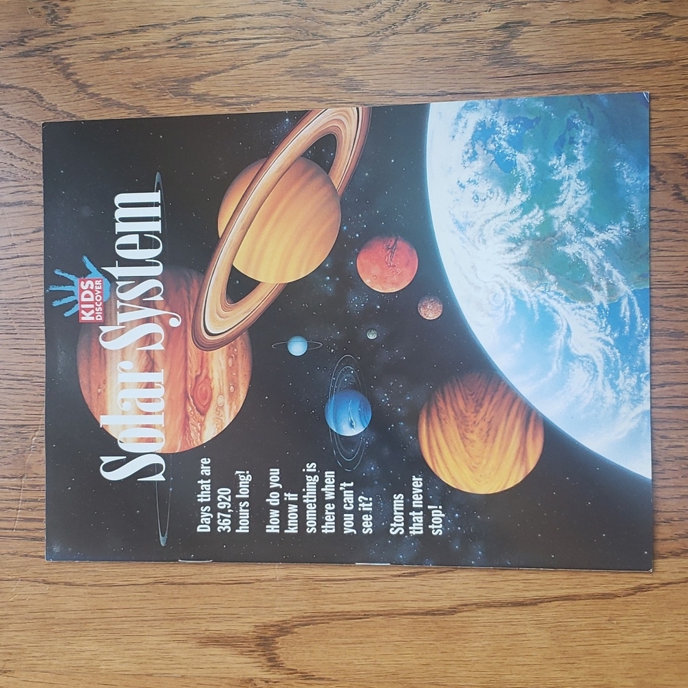 Vintage 90s Kids Discover Magazine Solar System Volume 5 Issue 8